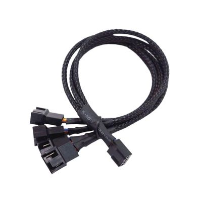 BOXUWFO HONGP 4 Pin PWM Fan Cable 1 to 4/3/2/1 Ways Splitter 27cm Extension Cable Connector Pwm Extension Cables(1 to 4)