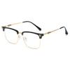 Cyxus Retro Blue Light Glasses Men - Square TR90 Metal Blowline Frame Stylish Trendy for Computer Daily Work 8252 view 1