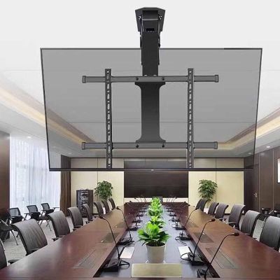 Electric TV Ceiling Mount with Remote Control, Hidden Drop Down Lift, Telescopic Motorized Bracket, 0-85 Tilt, Fits 50-90 Inch TVs(5075inch TV)