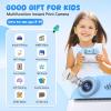 Kids Camera Instant Print 1080P Front Rear Dual Selfie - Kids Digital Camera with Video Games, 32GB & 5-Color Print Paper/ 250 Photos,Easy to Use & Great Toys Gifts for Boys Girls, Ages 3-12 view 2