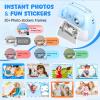 Kids Camera Instant Print 1080P Front Rear Dual Selfie - Kids Digital Camera with Video Games, 32GB & 5-Color Print Paper/ 250 Photos,Easy to Use & Great Toys Gifts for Boys Girls, Ages 3-12 view 3