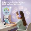 ADOOPE Wired Kids Headphones with USB C Plug, 85dB Safe Volume, Adjustable Headband, Tangle-Free Cord Headphones for School, Tablet, Travel (Light Purple & Pink, Without Microphone) view 2