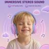 ADOOPE Wired Kids Headphones with USB C Plug, 85dB Safe Volume, Adjustable Headband, Tangle-Free Cord Headphones for School, Tablet, Travel (Light Purple & Pink, Without Microphone) view 3