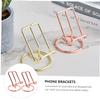 AUTSUPPL Elegant Wrought Iron Electroplating Phone Rack Phone Holders for Desk Tablet Storage Racks for Home view 2