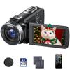 FIREFOTO Camcorder Video Camera, Digital Camera 42MP 4K Camera for Vlogging with 18X Digital Zoom 3 270 Rotation Screen Cam Corder for YouTube with 2 Batteries, 32GB SD Card, Remote Control view 1