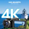 FIREFOTO Camcorder Video Camera, Digital Camera 42MP 4K Camera for Vlogging with 18X Digital Zoom 3 270 Rotation Screen Cam Corder for YouTube with 2 Batteries, 32GB SD Card, Remote Control view 2