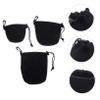 Happyyami 3pcs Neoprene Camera Lens Case Set for DSLR Lenses Waterproof Drawstring Lens Pouch for Outdoor Photography Soft Protector Bags in Black view 3