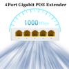 REVODATA 4 Port Gigabit 90W PoE Extender, 10/100/1000 Mbps IEEE802.3af/at/bt PoE Repeater 100/250 Meter Extend, 4 PoE Output, Plug and Play, Wall/DIN Rail Mounting PoE Amplifier (POE5006G) view 4