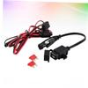 Garneck Motorcycle Phone GPS Charger Cable Adapter to 12v Waterproof Dual Inline Fuse Power Supply view 3