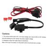 Garneck Motorcycle Phone GPS Charger Cable Adapter to 12v Waterproof Dual Inline Fuse Power Supply view 4
