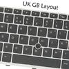 AZUBAYCOM Laptop Replacement Keyboard for HP ZBook 14u G5 G6, Elitebook 840 G5/G6, 846 G5/G6, 745 G5 /G6, L11307-031 L14377-031, Backlit (UK GB Layout, Silver Frame) view 3