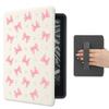 Joyland Dark Pink Bow Case for Kindle 11th Generation 2024/2022 Releases(6 inch) Premium PU Leather Protective Sleeve Cover with Hand Strap,Auto Sleep/Wake (RS23CV/C2V2L3) view 1