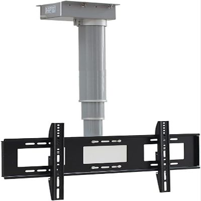 Adjustable Motorized Ceiling TV Mount, Full Motion Electric Lift, Swivel Bracket for 26-70 Inch TVs, Remote Control, Height 39.5cm to 89.5cm, Max Load 50kg(50cm)