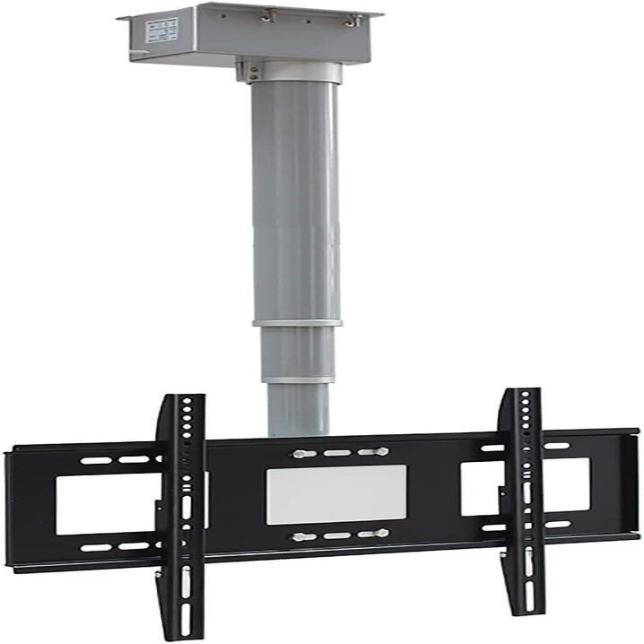 Adjustable Motorized Ceiling TV Mount, Full Motion Electric Lift, Swivel Bracket for 26-70 Inch TVs, Remote Control, Height 39.5cm to 89.5cm, Max Load 50kg(50cm)