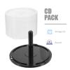 COHEALI 50-Disc CD/DVD Storage Bucket 2-Pack Portable Organizer Empty Storage Containers for DVD/CD Collection Stackable Design view 3