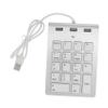 HOMSFOU Zinc Alloy USB Numeric Keypad 18 Keys Compact Numpad Hub for Laptop and Desktop Computers Silver Design for Financial Accounting and Data Entry view 1
