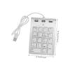 HOMSFOU Zinc Alloy USB Numeric Keypad 18 Keys Compact Numpad Hub for Laptop and Desktop Computers Silver Design for Financial Accounting and Data Entry view 2