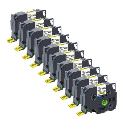 10Pcs Hse-231 Compatible Heat Shrink Tube Labels for Label Makers Models Hse-211 221 241 251 611 621 631 641 651(10PK Hse-641)