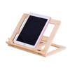 Artibetter Adjustable Desktop Book Holder Stand Foldable Multi-Functional Reading Stand for Tablets Textbooks and Music Sheets Portable Wood Table Holder view 1