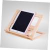 Artibetter Adjustable Desktop Book Holder Stand Foldable Multi-Functional Reading Stand for Tablets Textbooks and Music Sheets Portable Wood Table Holder view 2