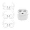 Adhiper 3 Pairs Ear Hooks for Airpods 4 [Added Earphone Case Cover] Anti-Slip Ear Tips Earbuds Accessories Compatible with AirPods 4th Generation Released 2024 (White) view 1