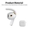 Adhiper 3 Pairs Ear Hooks for Airpods 4 [Added Earphone Case Cover] Anti-Slip Ear Tips Earbuds Accessories Compatible with AirPods 4th Generation Released 2024 (White) view 3