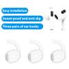 Adhiper 3 Pairs Ear Hooks for Airpods 4 [Added Earphone Case Cover] Anti-Slip Ear Tips Earbuds Accessories Compatible with AirPods 4th Generation Released 2024 (White) view 4
