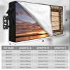 DOME-SPACE Western Texas Shabby Star Outdoor TV Cover for Outside Flat Screen Televisions, Retro Farmhouse Brown Wood Weatherproof TV Screen Protector with Zipper for 60 to 65 Inch Screens view 2