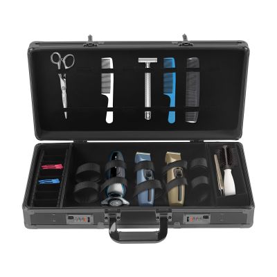 Ginelm Barber Carrying Case with Dual Locks Lockable Hairdressing Toolbox