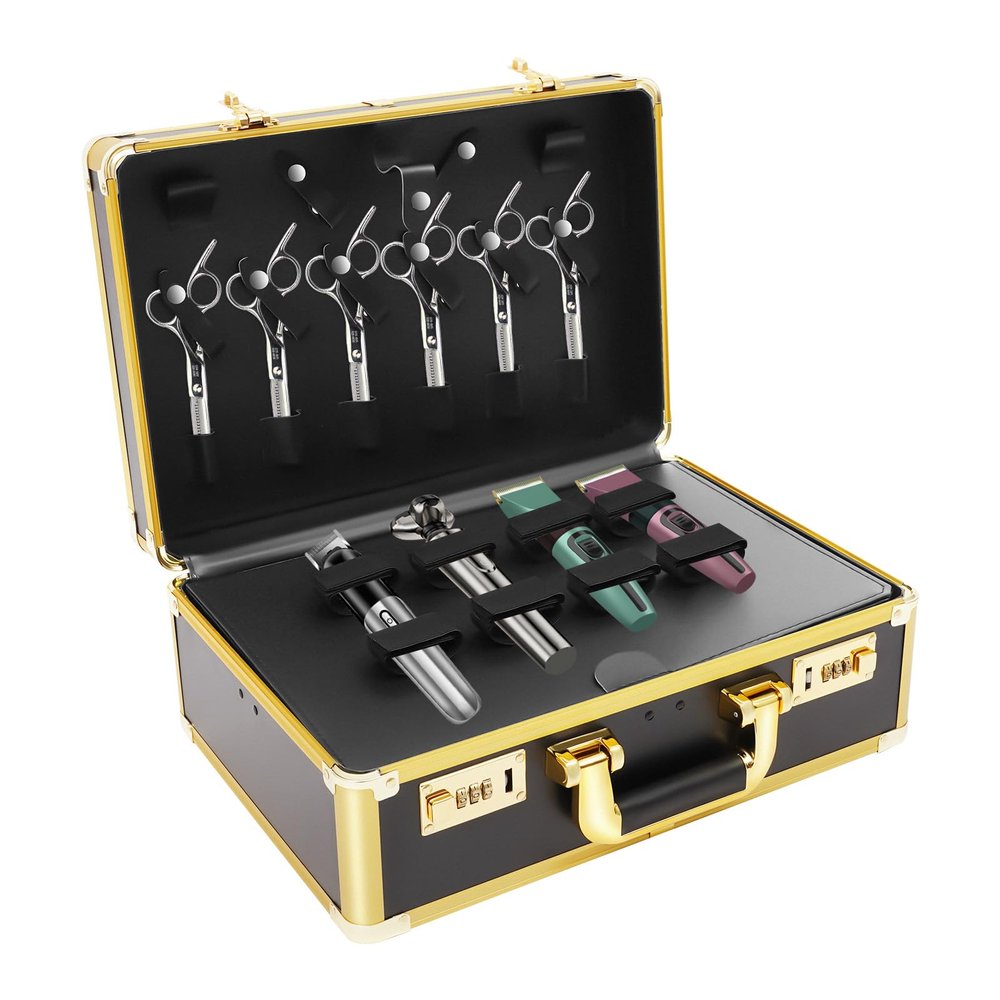 Barber Carrying Case with Dual Locks Lockable Hairdressing Toolbox