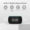 ANJANK Alarm Clock FM Radio with Bluetooth Speaker, Hi-Fi Stereo Sound, 7 Clolors Night Light, 0-100% Dimmer,8 Wake Up Sounds,16-Level Volume, Small Digital Clock with Sleep Timer for Bedroom Bedside view 2