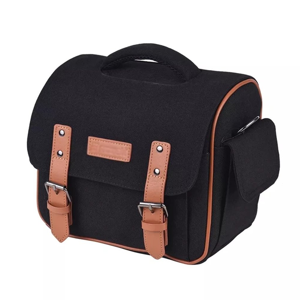 Jyuiipcz Camera Bag Shockproof Waterproof DSLR SLR Camera Messenger Bag Case Black (Color : Black, Size : 22 * 12 * 16cm) (Black 22 * 12 * 16cm)