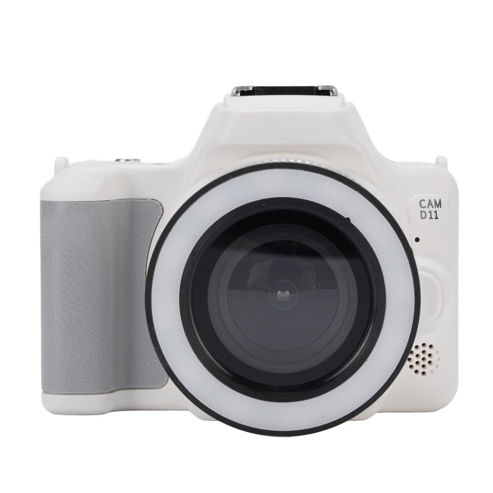 2K Digital Camera, HD Flip Screen 48MP Vlogging Cam with Double Lens, 16X Zoom Point and Shoot Camera with Games Music Filters for Beginners Adults (White)