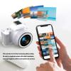 2K Digital Camera, HD Flip Screen 48MP Vlogging Cam with Double Lens, 16X Zoom Point and Shoot Camera with Games Music Filters for Beginners Adults (White) view 3