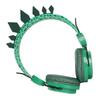 Angoily Boy Girl's Headphones Microphone Dinosaur Rhinestone Design Boys and Girls Earphones for School Plug Long Cable for Travel view 1