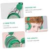 Angoily Boy Girl's Headphones Microphone Dinosaur Rhinestone Design Boys and Girls Earphones for School Plug Long Cable for Travel view 3