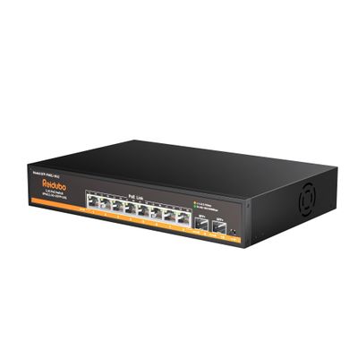10-Port 2.5Gb PoE Switch Unmanaged, 2.5G Ethernet Switch with 8*2.5G PoE Ports and 2*10G SFP+ Uplink, IEEE802.3af/at, Compatible with 100/1000/2500Mbps for 2.5Gb NAS/PC, WiFi6 Router, Wireless AP