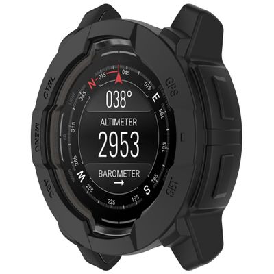 Compatible with Garmin Instinct 3 45MM 50MM Case, Soft Silicone Protector Face Cover Shell Protector Replacement Case Protective Frame for Garmin Instinct 3 Smartwatch (Black, 50MM)