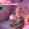 Ammonite Pink Narwhal Night Light, Soft Silicone Whale Nursery Lamp with 3 Dimming Levels and 30-Minute Timer, Touch Control Nightlight for Bedroom Decor, Christmas Birthday Gift view 2