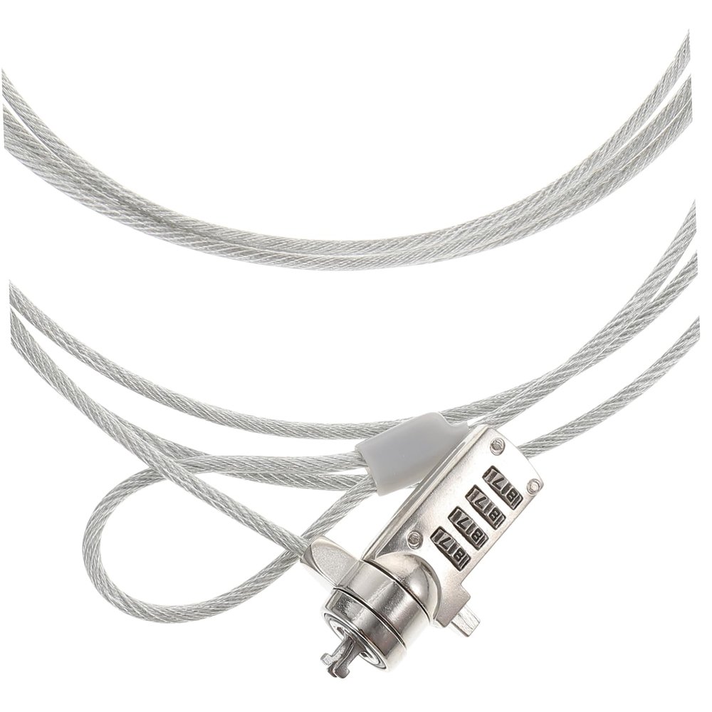 Tofficu 1.8m Laptop Cable Lock -Theft Lock for Laptops Tablets Monitors Compatible Standard Sturdy Design