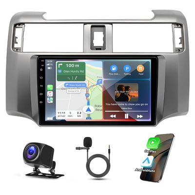 9 Inch Android 13 Car Stereo for Toyota 4Runner 2009-2019 IPS HD Touch Screen Double Din Car Audio Receiver w/Wireless Carplay Android Auto GPS Navigation Bluetooth WiFi SWC Backup Camera Mic, 2+32G