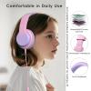 Candy Bila Kids Wired Headphones for Kids with Microphone, 85/94dB Volume Limiter Headphones for Girls Boys, Light Purple view 4