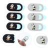 STOBOK 6pcs Webcam Cover Peeping Privacy Protection for Laptops and Mobile Devices Ultra-Thin Material Convenient Slide Mechanism Cute Panda Design view 3