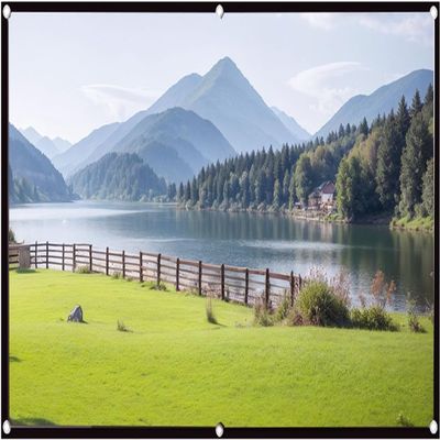 133 Inch Portable Projector Screen, 16:9 Polyester Outdoor Movie Screen for Home Theater, Yard, and Camping (84in/186x105cm)(72in(159x90cm))