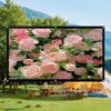 133 Inch Portable Projector Screen, 16:9 Polyester Outdoor Movie Screen for Home Theater, Yard, and Camping (84in/186x105cm)(72in(159x90cm)) view 3