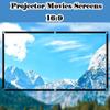 133 Inch Portable Projector Screen, 16:9 Polyester Outdoor Movie Screen for Home Theater, Yard, and Camping (84in/186x105cm)(72in(159x90cm)) view 4