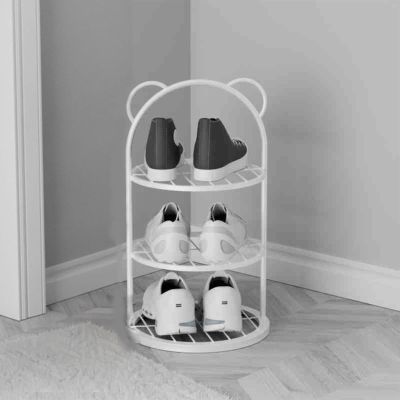 JHDXL Shoe Rack Shoe Storage Shoe Organizer, Bedroom Metal Shoe Storage Cabinet, Metal Shoe Storage Set, Entryway, Garage, Vertical Shoe Cabinet(White,53cm/20.8in)