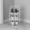 JHDXL Shoe Rack Shoe Storage Shoe Organizer, Bedroom Metal Shoe Storage Cabinet, Metal Shoe Storage Set, Entryway, Garage, Vertical Shoe Cabinet(White,53cm/20.8in) view 1