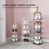 JHDXL Shoe Rack Shoe Storage Shoe Organizer, Bedroom Metal Shoe Storage Cabinet, Metal Shoe Storage Set, Entryway, Garage, Vertical Shoe Cabinet(White,53cm/20.8in) view 4