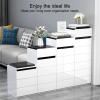 JHDXL Vertical Shoe Rack, Freestanding White Wooden Shoe Shelf, Stackable Boot & Shoe Storage, Organizer for Entryway, Closet, Dorm & Small Spaces(50 * 95cm/19.7 * 37.4in) view 2